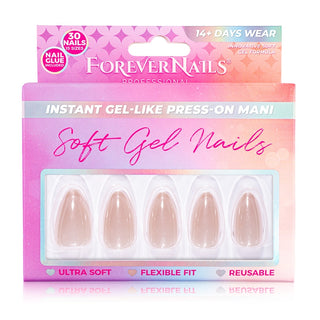 Unghii Press On Soft Gel ForeverNails Nude Glow
