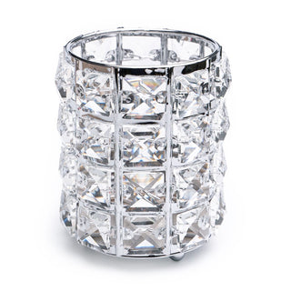 Suport pensule cu cristale Silver