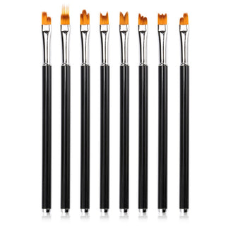 Pensule unghii set 8 piese Nail Art