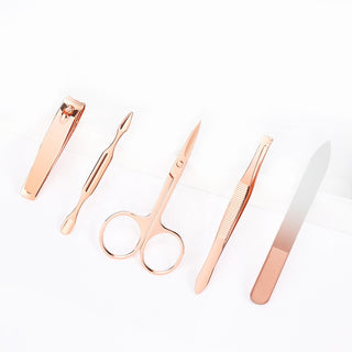 Trusa de Manichiura Kit 5 Piese Rose Gold
